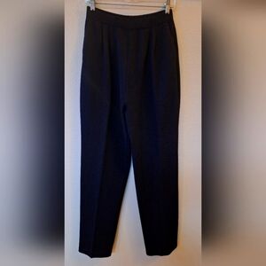 St. John Basics Santana Knit Black Pants Elastic Waist Pockets Womens size 6